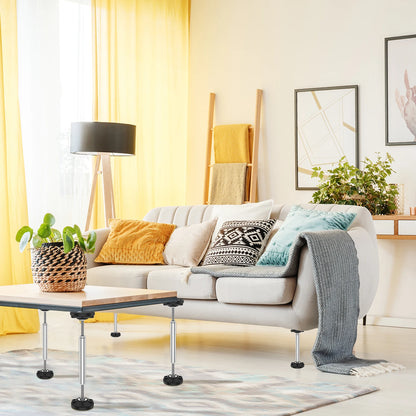 2Pcs Adjustable Telescopic Support Rods – 300kg Capacity Furniture Heightening Legs with Jack Frame