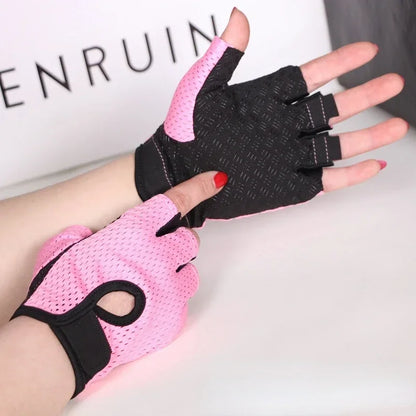 Breathable Cycling Fingerless Gloves – Anti-Slip Half Finger Bike & Gym Gloves for Men & Women
