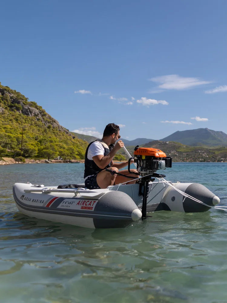 AQUA MARINA AIRCAT Inflatable Boat – Double Tube Catamaran Dinghy Raft ...