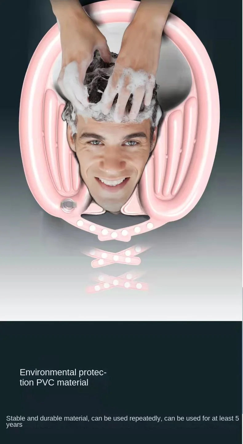 Inflatable Hair Washing Basin – Portable PVC Foldable Shampoo Basin for Pregnant Women, Elderly & Patients