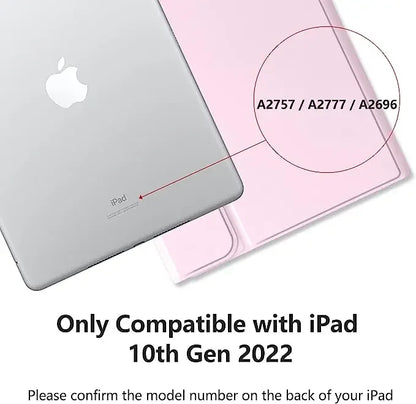 iPad 10th Generation 2022 Case – 10.9 Inch with Detachable Wireless Bluetooth Keyboard & Tablet Cover