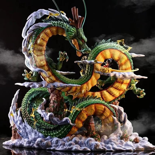 24cm Dragon Ball Anime Figure — Goku & Shenron PVC Statue for Collection & Room Decor