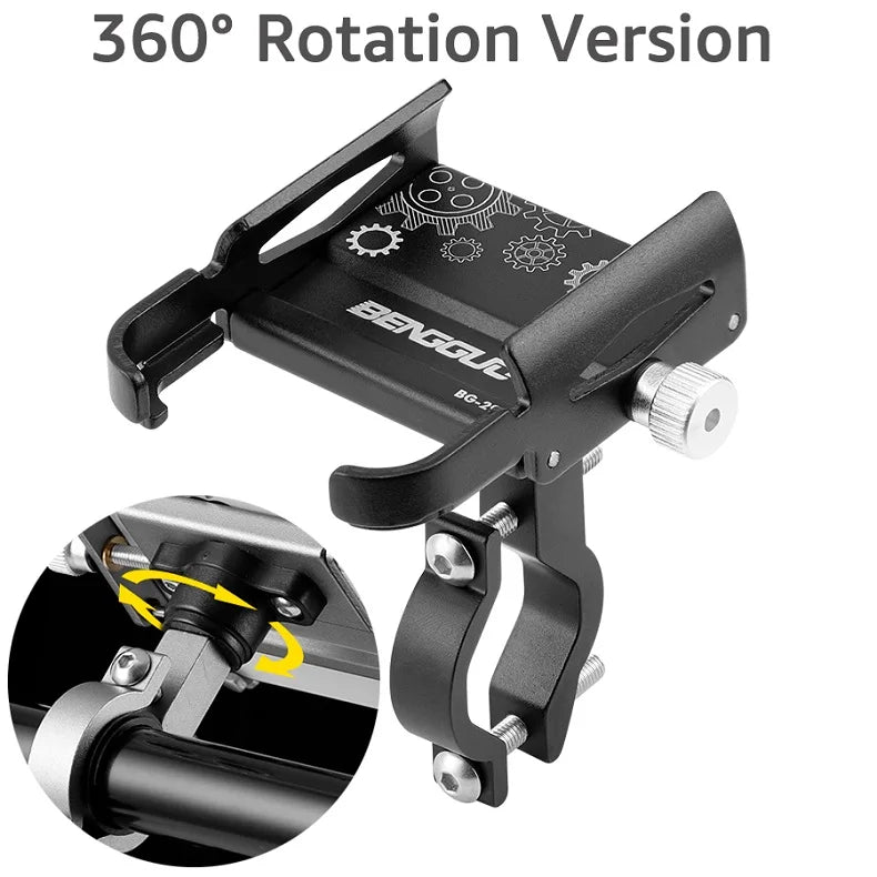 iBudim 360° Bike Phone Holder — Adjustable Handlebar Stand for 4.7–7.0" Smartphones & Motorcycles