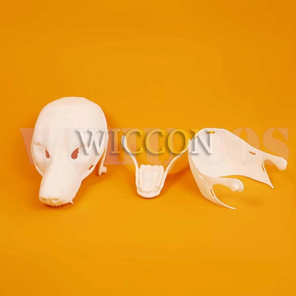 Kigurumi Beast Skull Mask – 3D Printed Wolf Head Fursuit Cosplay, Animal Skull Proboscis Mask for Halloween & Party
