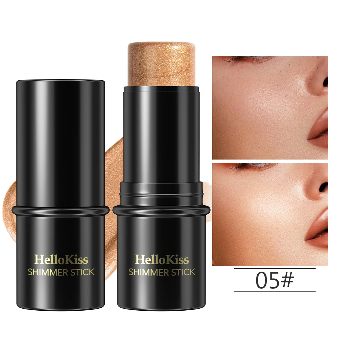 Face Brown Bronzer Contour Stick - Foundation Makeup Pen, Long-Lasting Smooth Contour, Shadow Blusher & Highlight Concealer Cosmetics