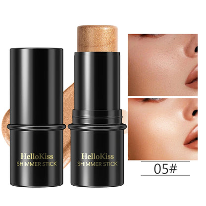 Face Brown Bronzer Contour Stick - Foundation Makeup Pen, Long-Lasting Smooth Contour, Shadow Blusher & Highlight Concealer Cosmetics