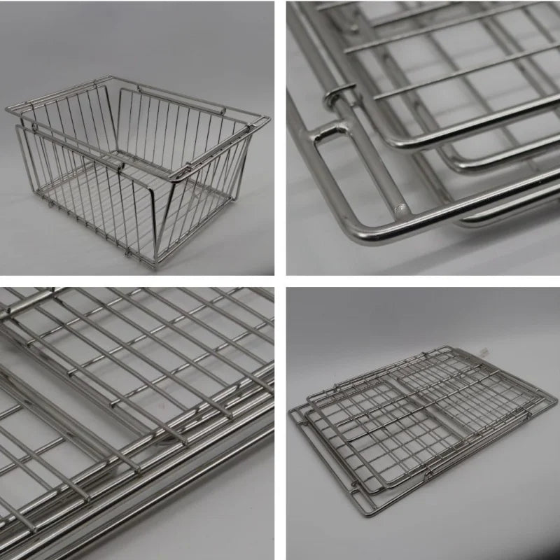 IGT Folding Stainless Steel Drain Basket – Lightweight Portable Camping Table Accessory