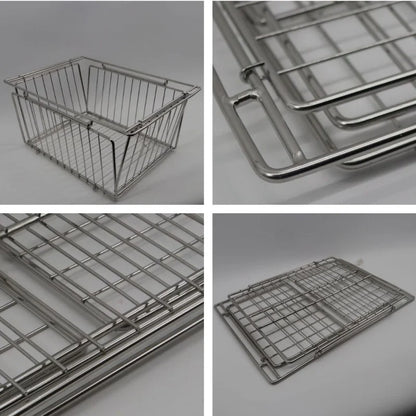 IGT Folding Stainless Steel Drain Basket – Lightweight Portable Camping Table Accessory