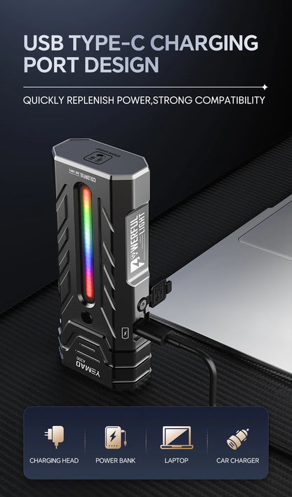 5200LMS Multi-Functional Portable LED Flashlight – Magnetic Torch for Hiking, Camping & Outdoor Adventures