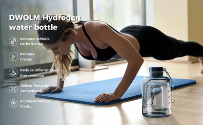 1.5L Hydrogen Water Bottle - Portable Sports Bottle with Rich Molecular Hydrogen Water Generator