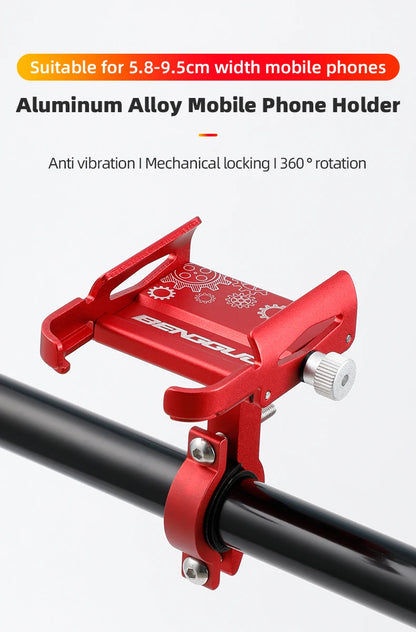 iBudim 360° Bike Phone Holder — Adjustable Handlebar Stand for 4.7–7.0" Smartphones & Motorcycles