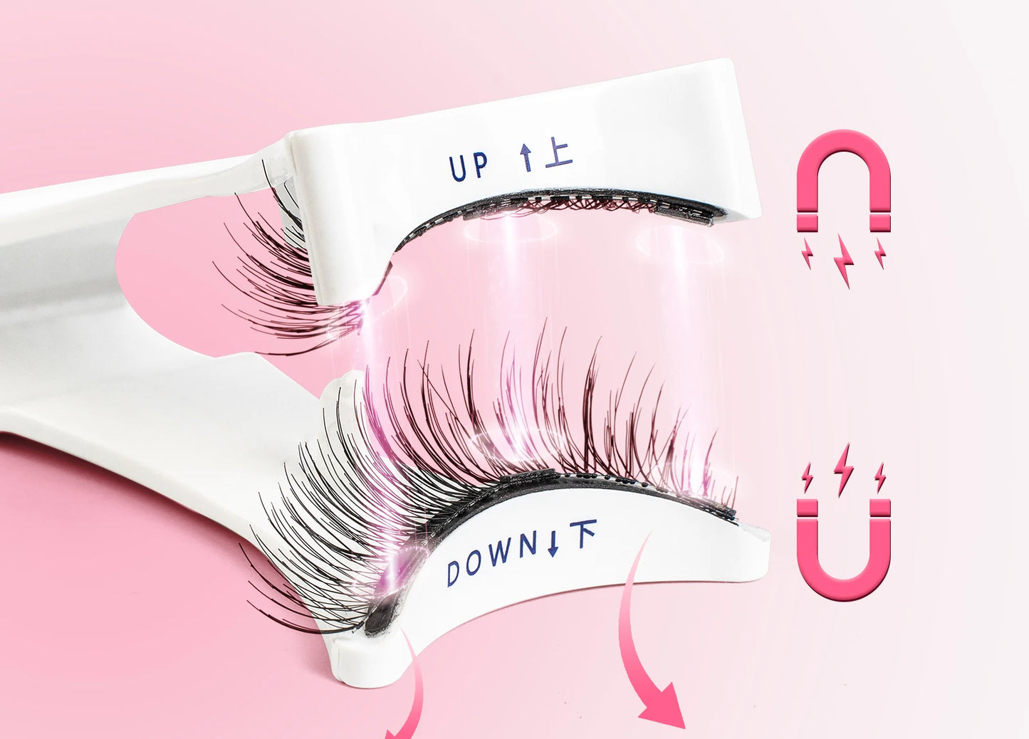 Vipuda Magnetic Eyelashes – Reusable Thick False Lashes with Magnets & Tweezer, Soft Eyelash Extensions