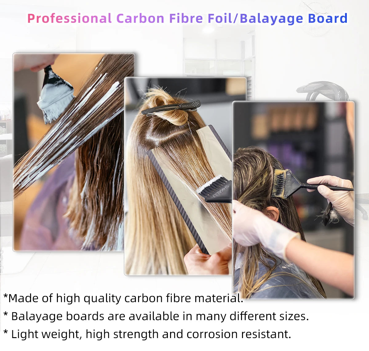 Professional Carbon Fiber Balayage Board – Hair Coloring & Dyeing Tool for Barbers and Hairdressers