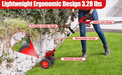 21V 4.0Ah Cordless Lawn Mower — Battery Powered Trimmer, Brush Cutter & Lawn Care Tool