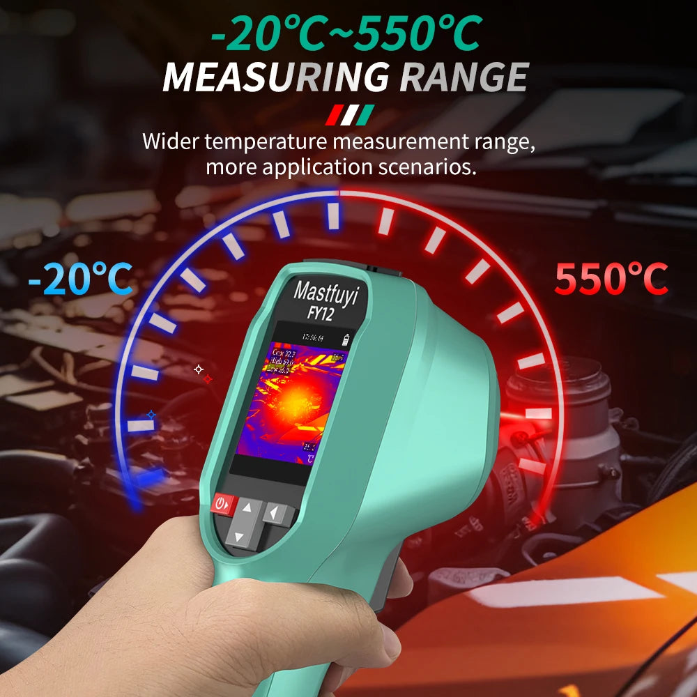 MASTFUYI Rechargeable Thermal Imaging Camera – Handheld Infrared Imager, -20℃ to 550℃, Waterproof, Dustproof & Drop Resistant