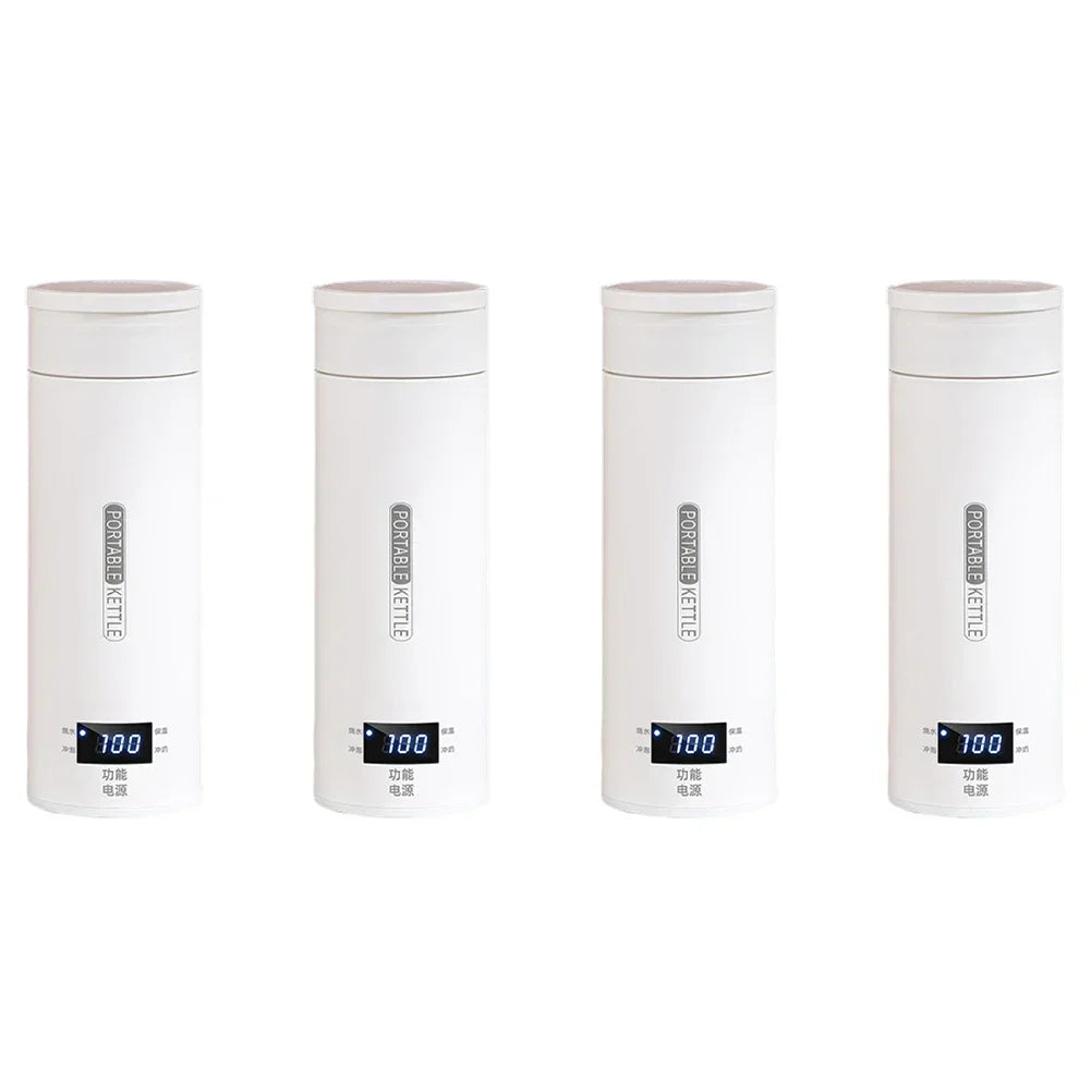 500ML Portable Electric Kettle — Travel Tea & Coffee Boiler Thermal Cup with Anti-Scald Design and English Menu