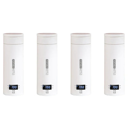 500ML Portable Electric Kettle — Travel Tea & Coffee Boiler Thermal Cup with Anti-Scald Design and English Menu