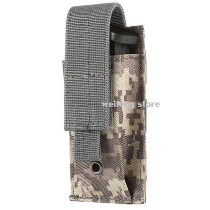 9mm Tactical Magazine Pouch - MOLLE Single & Double Mag Bag, Open-Top Pouch for Glock, M1911, 92F, Torch & Triple Bag