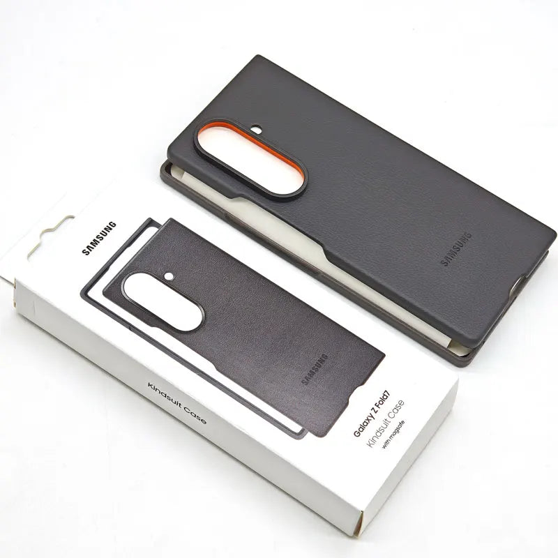 Samsung Galaxy Z Fold 7 Case – High-Quality Eco Leather Magnetic Cover with Anti-Fall Shockproof Back Protection