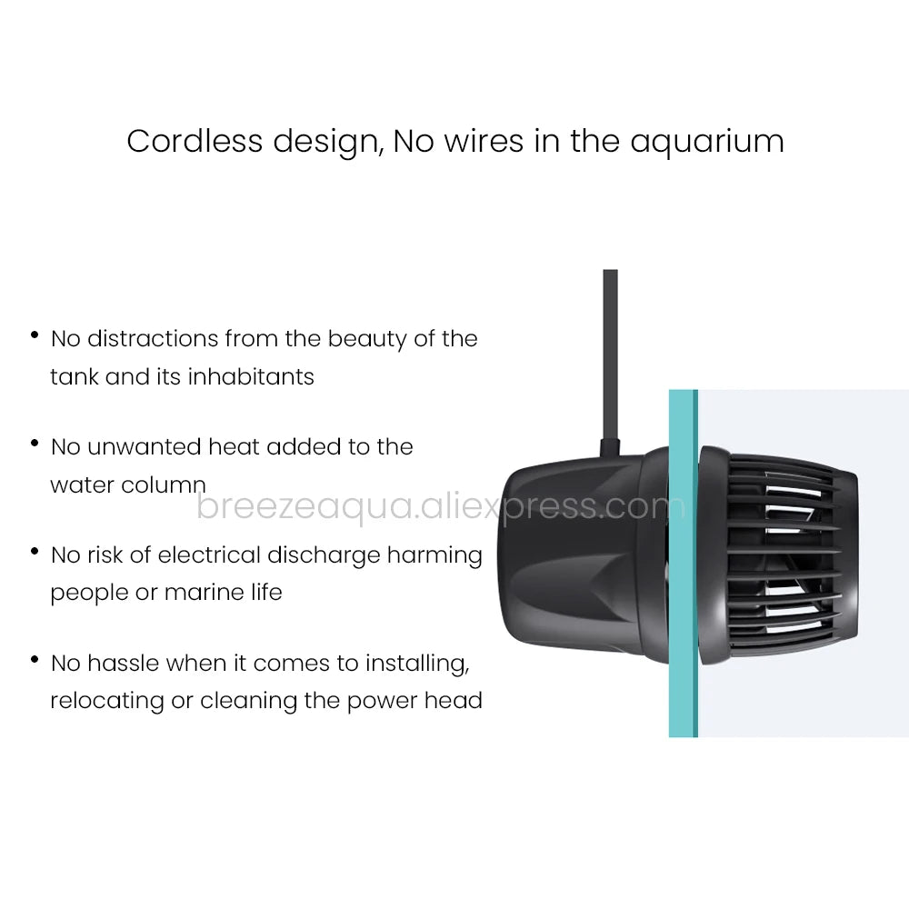 Jebao Jecod Smart Bluetooth Wavemaker Pump – Cordless App Control for Freshwater & Saltwater Aquariums (DMP-10/20/30/40)