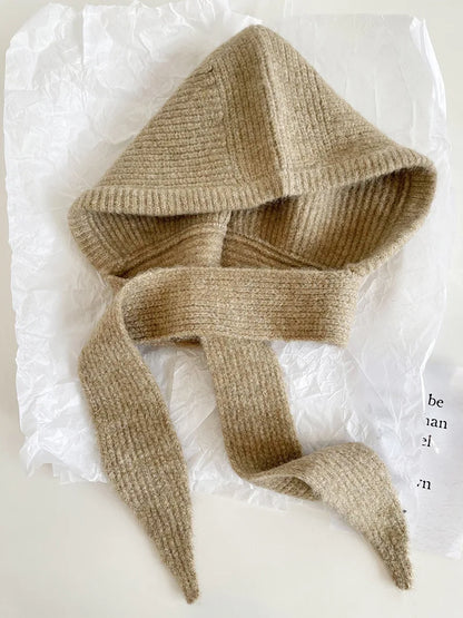 Knitted Beanie Cap for Men & Women – Winter Warm Unisex Hooded Hat with Neck Collar Scarf, Ski Balaclava