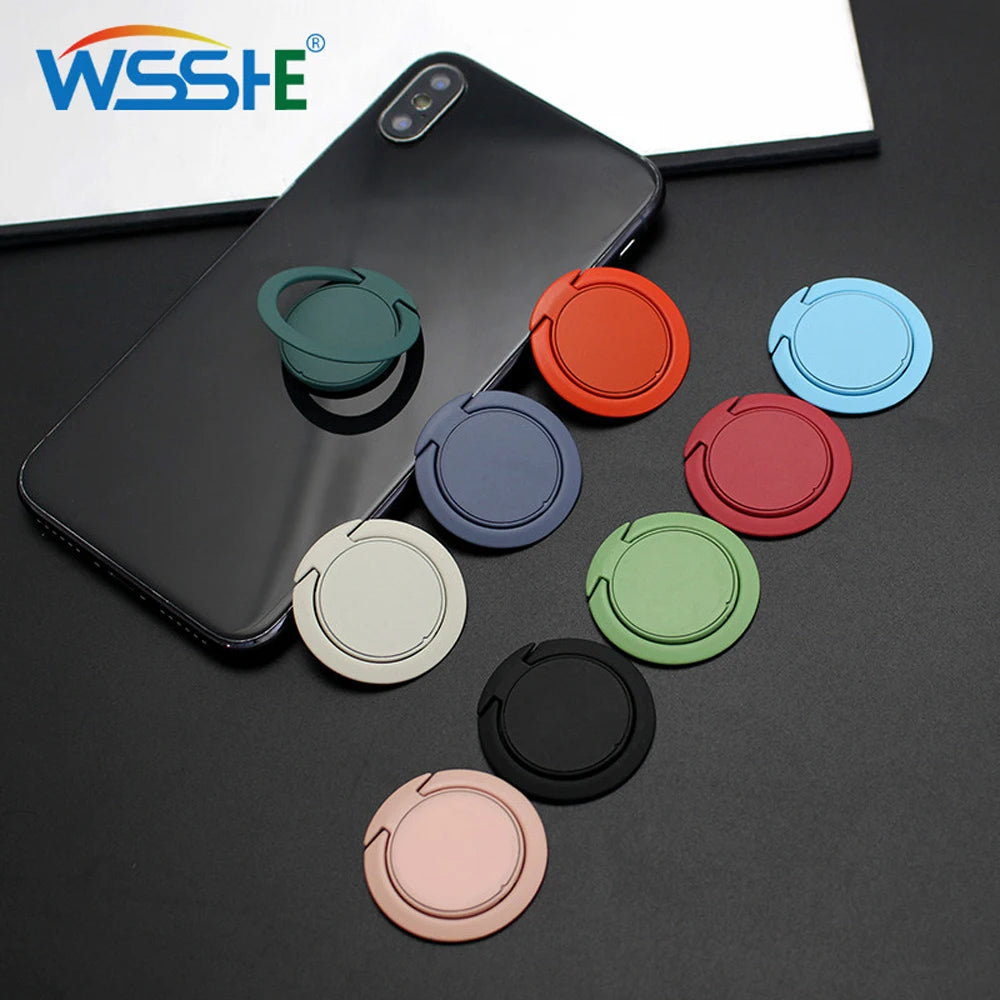 Luxury Metal Mobile Phone Socket Holder - Universal 360 Degree Rotating Finger Ring with Magnetic Car Bracket Stand