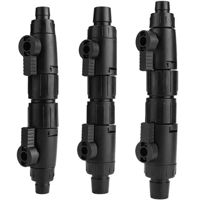 12mm/16mm Double Tap Quick Release Aquarium Valve — No-Leak Water Flow Control & Filter Connector