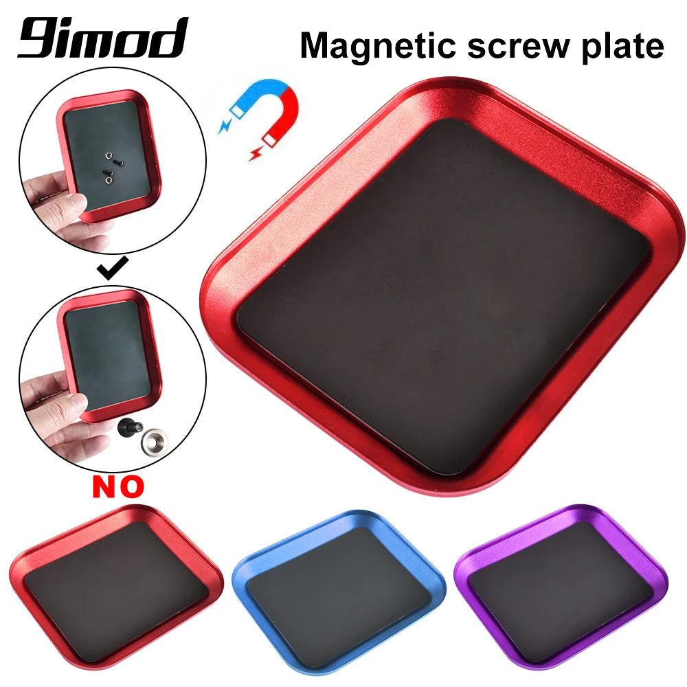 9IMOD RC Screw Tray – Magnetic Aluminum Alloy Storage Plate for RC Airplane, Car, Boat Repair Tools