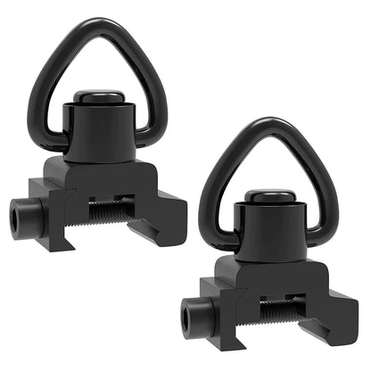 2PCS Tactical QD Sling Swivel Mount – 360° Quick Release Adapter for Rifle, Gun Sling Buckle Attachment Accessory