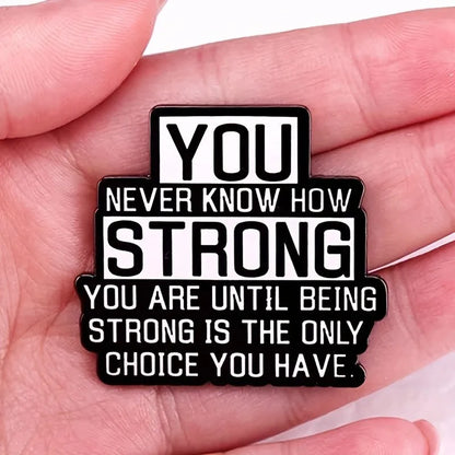 "I Survived Another Meeting" Enamel Pin – Funny English Letter Badge Lapel Pin