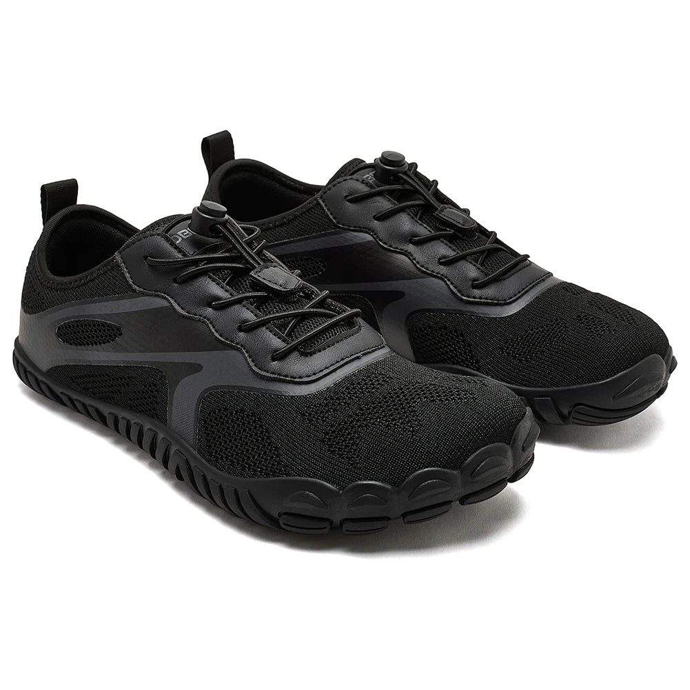 HOBIBEAR Unisex Barefoot Wide Toe Sneakers – Zero Drop Outdoor Running & Beach Walking Shoes with Elastic Band