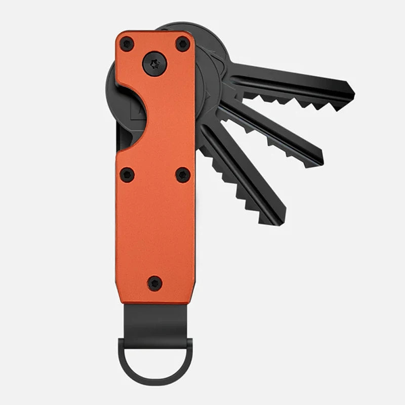 Compact Key Organizer – Minimalist Metal Key Holder for 2-6 Keys, Secure Keychain Case