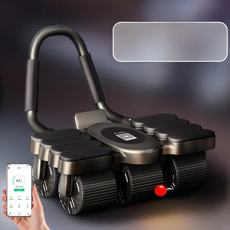 Updated Six-Wheel Eight-Knee Abdominal Wheel – PU Rebound Fitness Equipment for Home Exercise