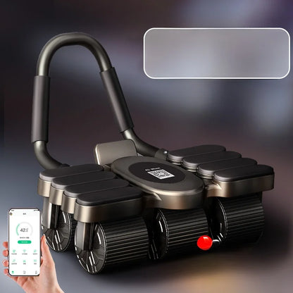 Updated Six-Wheel Eight-Knee Abdominal Wheel – PU Rebound Fitness Equipment for Home Exercise