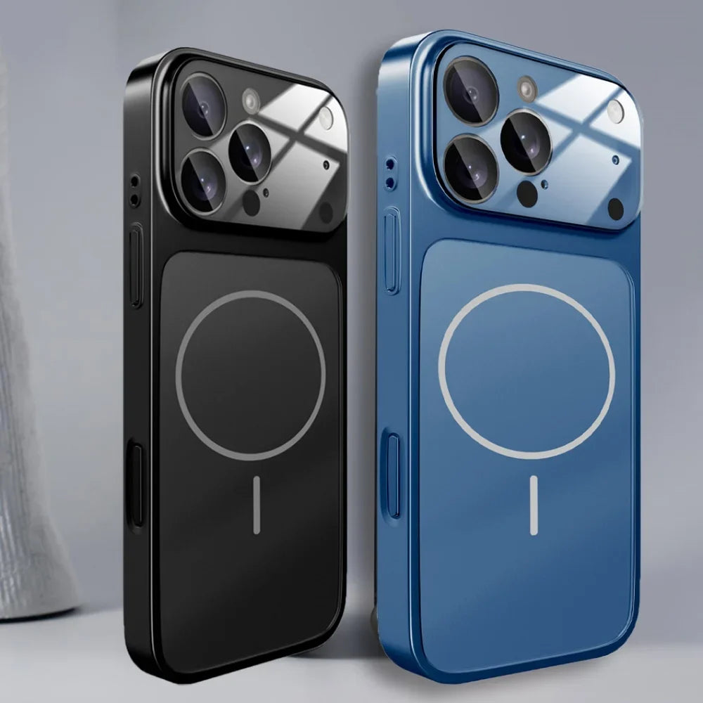 Original Glass Nano Matte Case – Magnetic MagSafe Wireless Charging Armor Cover for iPhone 17 Pro Max, 16, 15, 14, 13 Pro Max, 17 Air