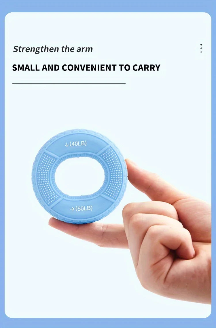 Silicone Hand Grip Strengthener Ring – Forearm & Finger Training for Strength