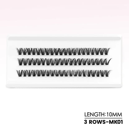 WOSHEER Manga Lash Clusters Kit – Clear Fairy Wet-Look Spiky Individual Anime Eyelashes