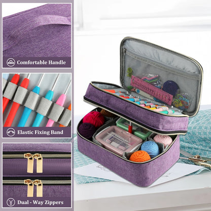 Double-Layer Sewing Supplies Storage Bag – Large Needlework & Craft Tools Organizer