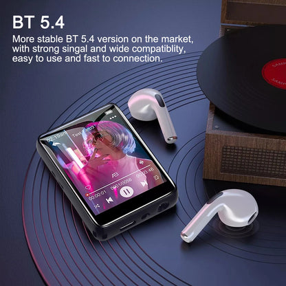 32GB MP3 Player with 2.4" Touch Screen & Bluetooth 5.4 – HiFi Music Player with Speaker, Recorder, Ebook & Photo Viewer