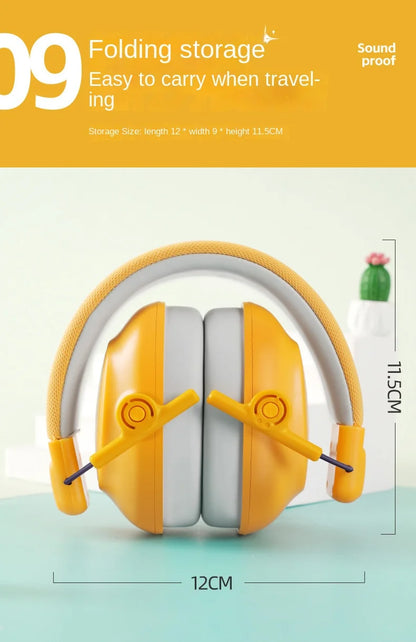Kids Noise-Cancelling Earmuffs – Soundproof Headphones for Aircraft, Learning & Drums