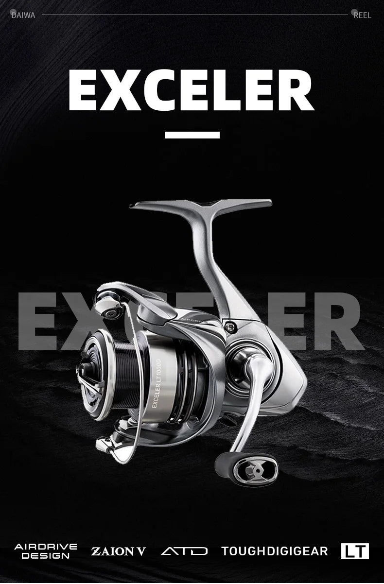 2023 DAIWA EXCELER LT Spinning Fishing Reel 5+1BB Drag 12kg Baitcasting Saltwater & Freshwater Reel