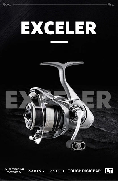 2023 DAIWA EXCELER LT Spinning Fishing Reel 5+1BB Drag 12kg Baitcasting Saltwater & Freshwater Reel