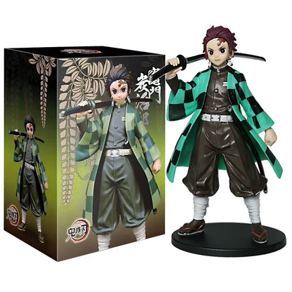 Demon Slayer Anime Figures – Kimetsu No Yaiba Tanjiro Nezuko Zenitsu Inosuke Action Doll Toys
