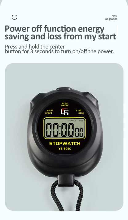 Professional Digital Pocket Stopwatch – Handheld Chronometer Timer with 0.01s Precision for Outdoor Sports & Training