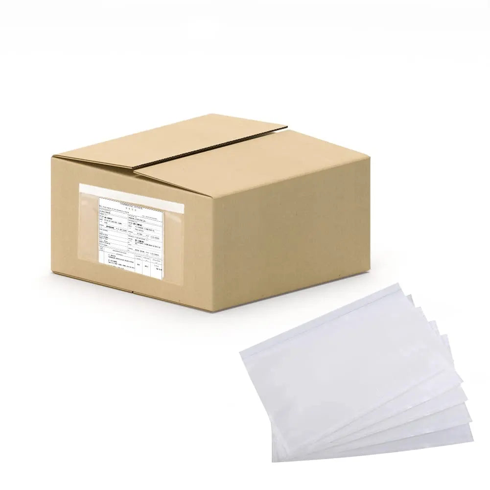 100PCS Transparent Clear Envelope Bags – Printing Pouch with Packing List Enclosed for Invoice and Packing Slip