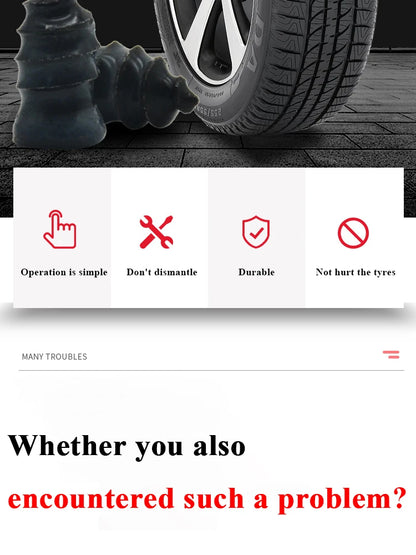 10/30pcs Car & Motorcycle Tyre Repair Rubber Nail Set – Universal Tire Puncture Repair Tool for Cars, Trucks & Bikes