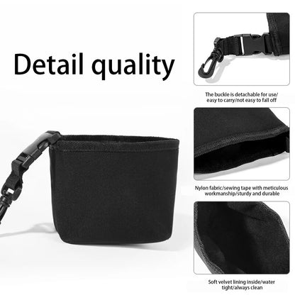 Portable Golf Cleaning Bag with Detachable Clip – Waterproof Liner, Cleans Club Grooves, Dry Exterior