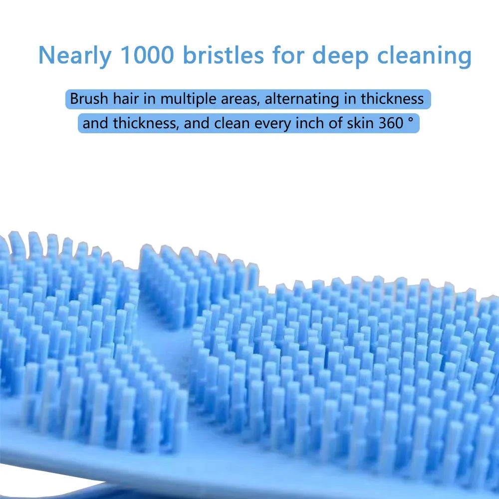 Body Silicone Brush - Exfoliating Sponge for Gentle Shower Scrub, Back Brush, and Stain Removal Bath Belt - Bathroom Clean Tool