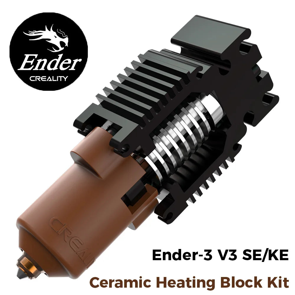 Creality Ender-3 V3 SE/KE Ceramic Heating Block Kit – 60W 0.4mm Quick-Swap Nozzle for 3D Printers