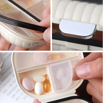 Travel-Friendly Mini Medicine Box - High-Quality, Multi-Grid Split Package for Seven Days of Pills and Tablets Storage